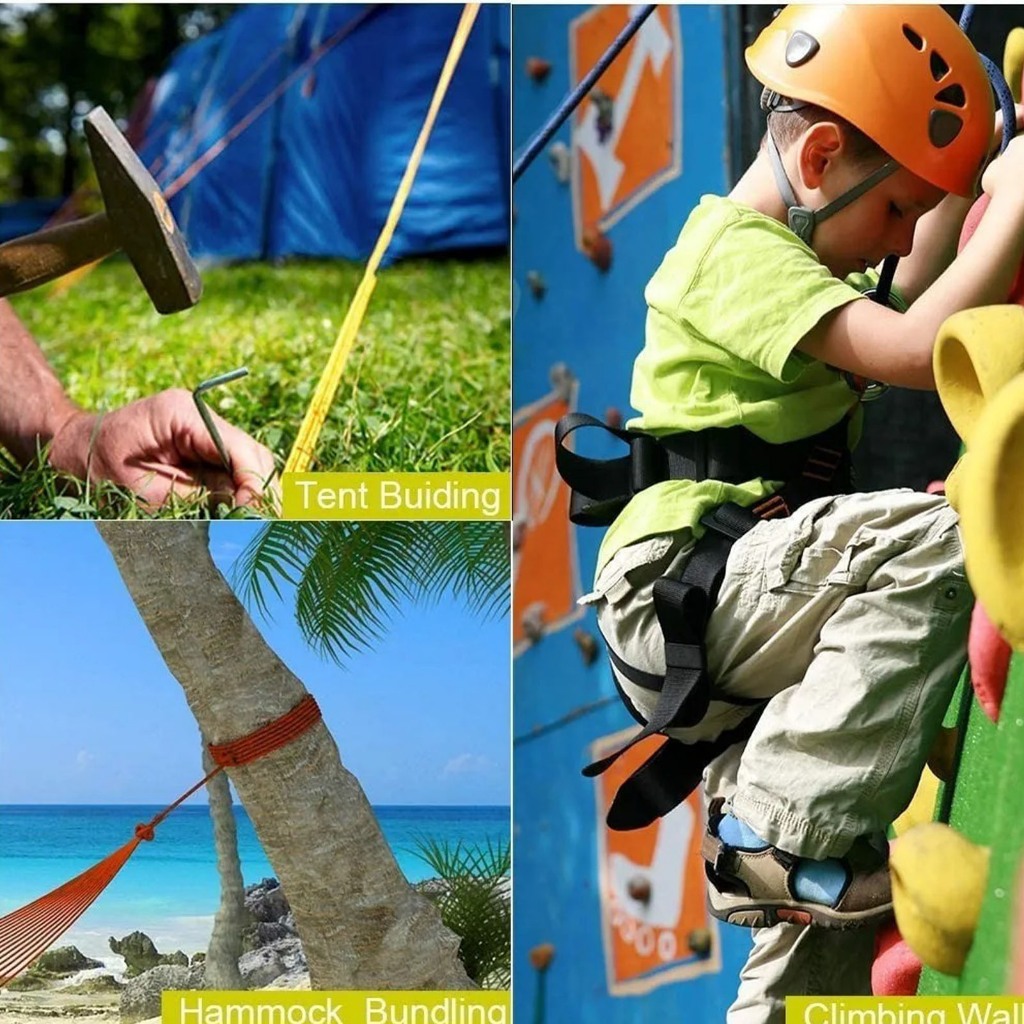 Dây dù tròn   an toàn dành cho thoát hiểm Màu cam xanh leo núi Dây leo núi ngoài trời