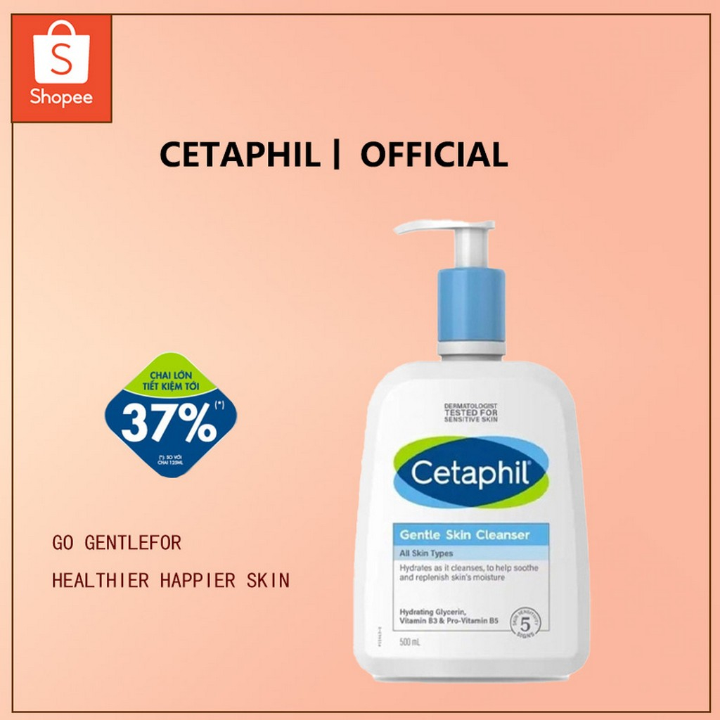 Cetaphil Gentle Skin Cleanser 500ml Sữa Rửa Mặt Dịu Nhẹ Khô da Phục hồi da Làm dịu da