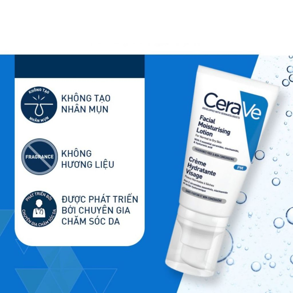 Kem dưỡng ẩm CeraVe PM Facial Moisturising Lotion 52ML