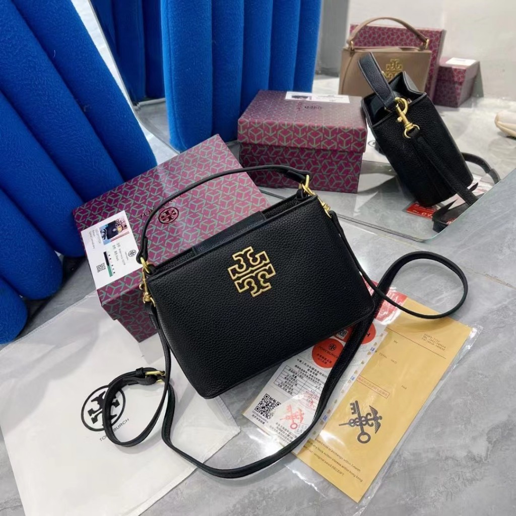 Tory Burch Túi Đeo Vai Hình Vuông Cỡ Nhỏ Họa Tiết Vân Vải Thời Trang Cho Nữ