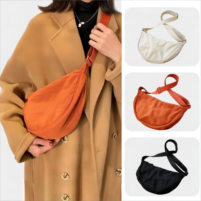 Túi đeo chéo bánh bao nylon chống nước bông bên trong thông thường cho nữ