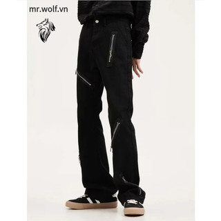 Quần Jeans Lửng Phong Cách Hong Kong Thời Trang Cho Nam quần jeans nam thời trang hàn quốc fashion quần jean ống suông nam đen retro quần jean nam ống đứng đẹp thời trang simple quần bò suông nam