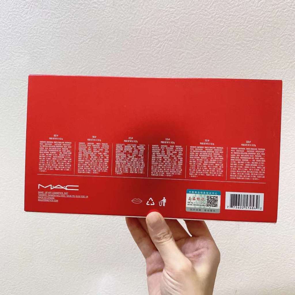 Set 6 Son Kem Lì Mac 1.8ml*6# Dưỡng Ẩm