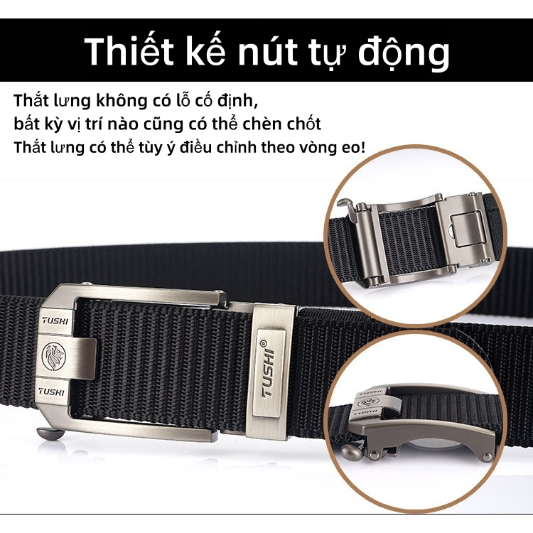 Thắt Lưng Nylon Dày 3.5cm Đa Năng Phong Cách Quân Đội Cho Nam