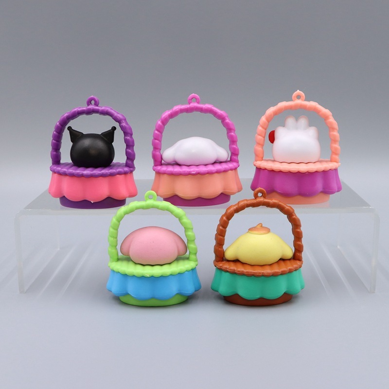 Set 5 Mô Hình Nhân Vật Phim Hoạt Hình sanrio kuromi hello kitty 5.5cm