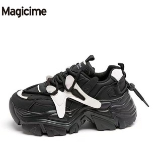 Magicime Giày Sneaker Đế Dày Nâng Chiều Cao Phong Cách Mới 2024 Cho Nữ Sinh