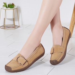 Mềm giày lười đế bằng thoải mái thời trang cho nữ
