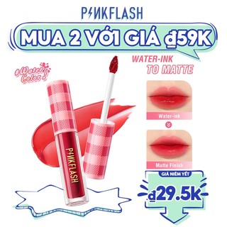 PINKFLASH Áo Kiểu Màu Hồng Thiết Kế Xinh Xắn Hợp Thời Trang #WaterColor Son Môi Dưỡng Ẩm Chống Dính Chống Thấm Nước Màu Hồng Mờ Thời Trang