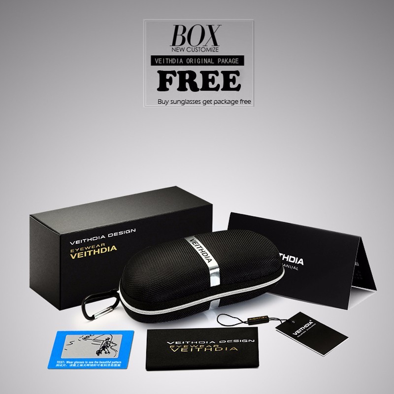 Veithdia Kính Mát Gọng Vuông Kim Loại js8578 Đa Năng Thời Trang Cho Nam Và Nữ