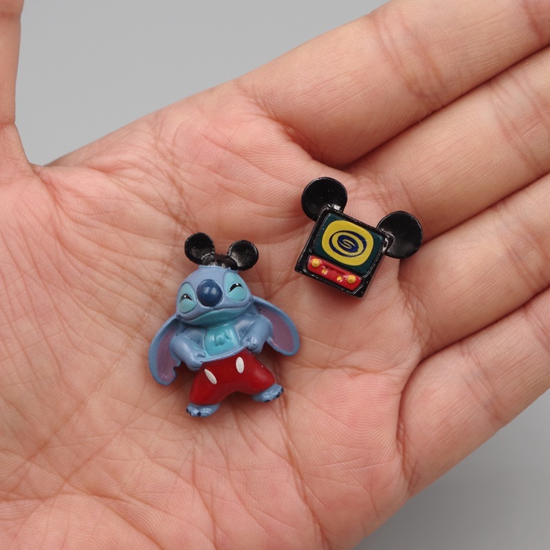 Set 6 Mô Hình Nhân Vật Phim Hoạt Hình lilo & stitch 2-4cm