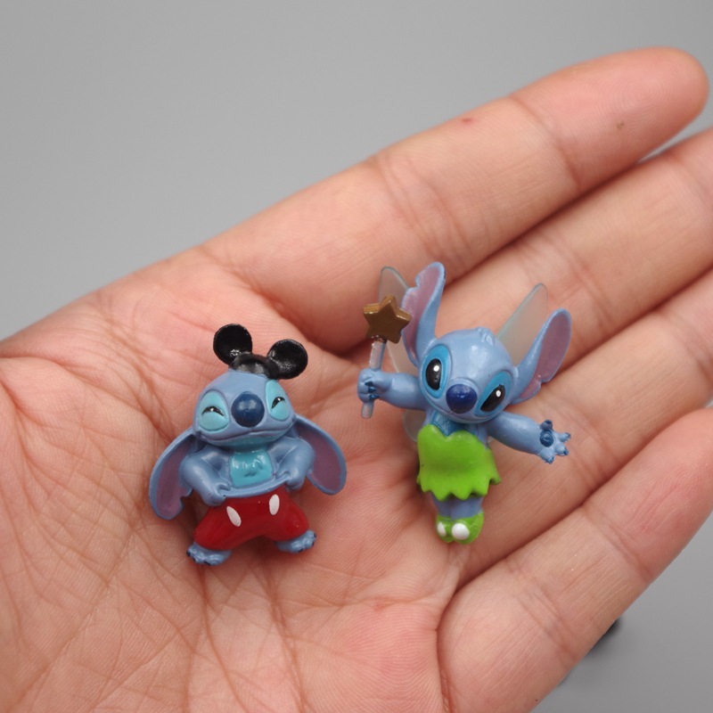Set 6 Mô Hình Nhân Vật Phim Hoạt Hình lilo & stitch 2-4cm