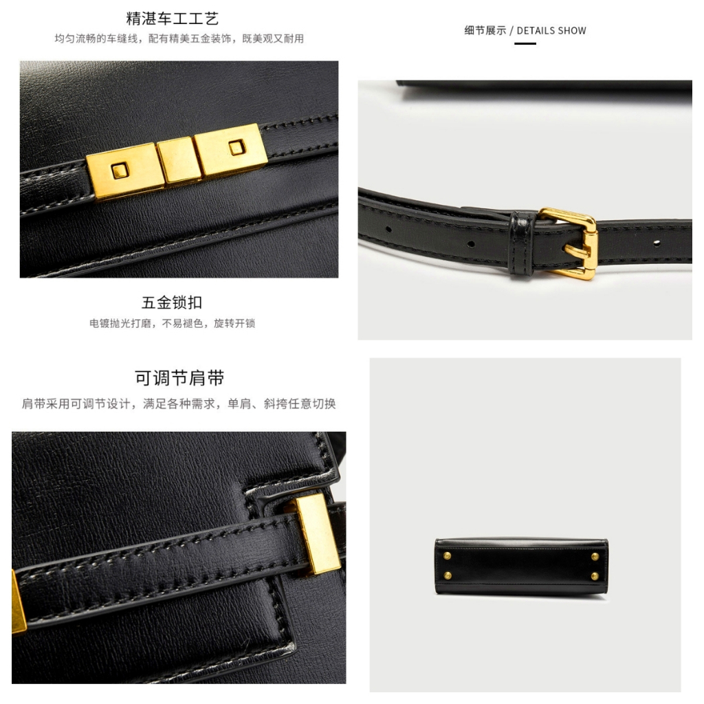 Manhattan Lady Kraft Tote Túi thời trang Crocodile sọc một vai Bag