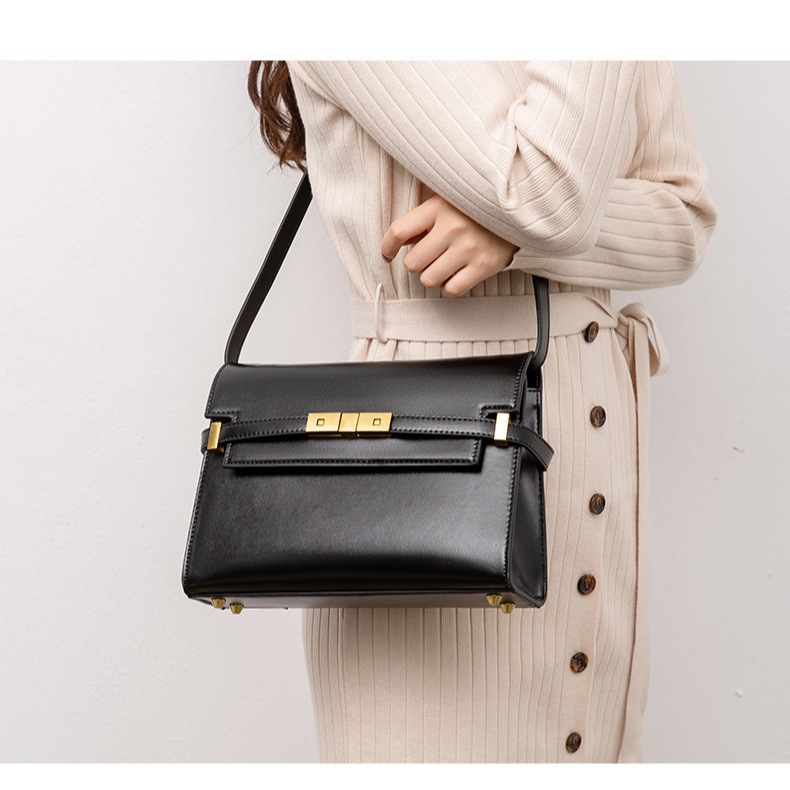 Manhattan Lady Kraft Tote Túi thời trang Crocodile sọc một vai Bag