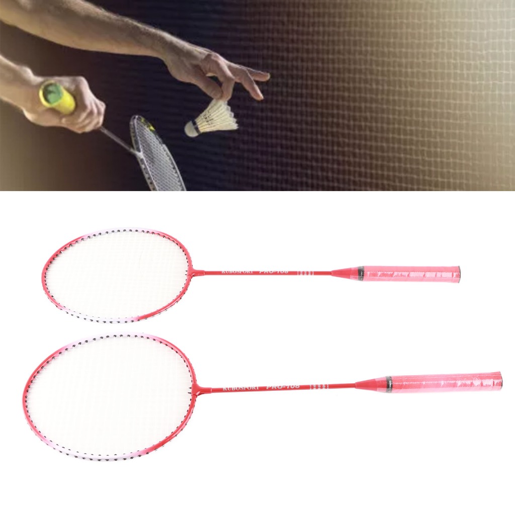 Bán hàng nóng Vợt Cầu Lông 2 Người Chơi Siêu Nhẹ Chia Tay Cầm Hợp Kim Sắt Bộ Cho Trẻ Em Mới Bắt Đầu
