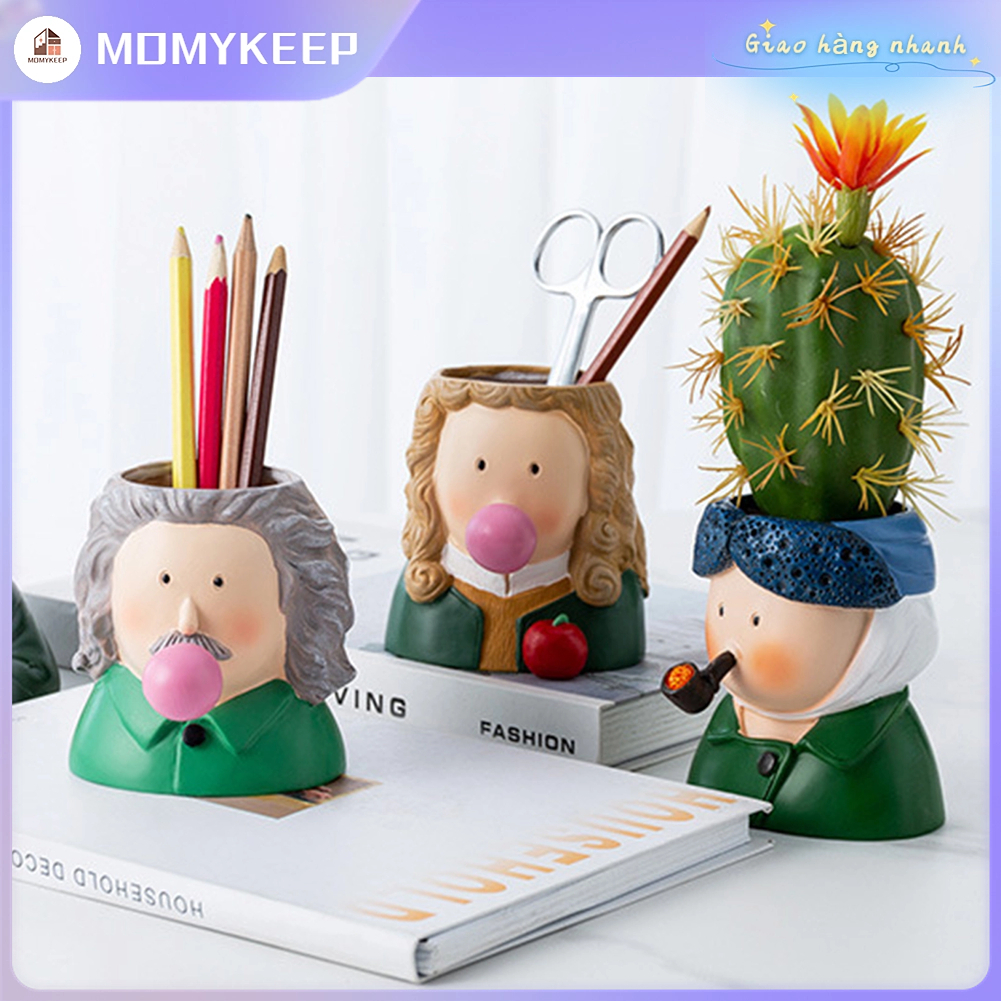 Dễ Thương Để Bàn Đựng Bút Nhựa Hoạt Hình Đẹp Văn Phòng Phẩm Tổ Chức Cho Chì 【MOMYKEEP】