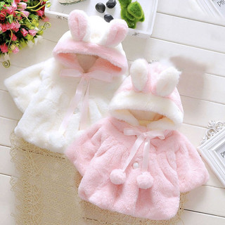 Áo ấm trùm mũ hình con thỏ dễ thương cho bé gái