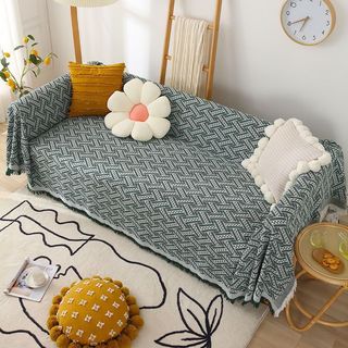 Khăn phủ sofa, mền đắp thư giãn, thảm trải sàn, decor chụp ảnh loại một màu