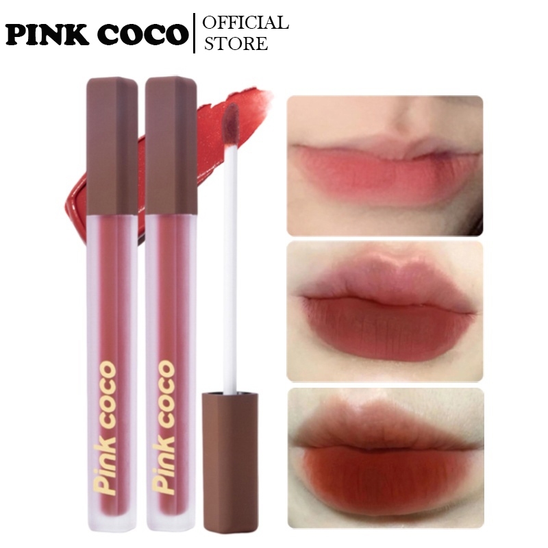 Pink Coco Son kem lì dưỡng ẩm chống nước chống khô môi 3ml
