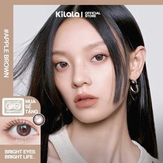 Kính áp tròng Kilala màu nâu Apple Brown lens cận 6 tháng DIA 14.2mm có độ (0-8) 1 cặp