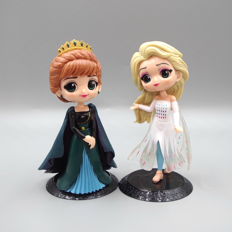 DISNEY 1 Mô Hình Công Chúa elsa anna 15.5cm Trang Trí Bánh Kem