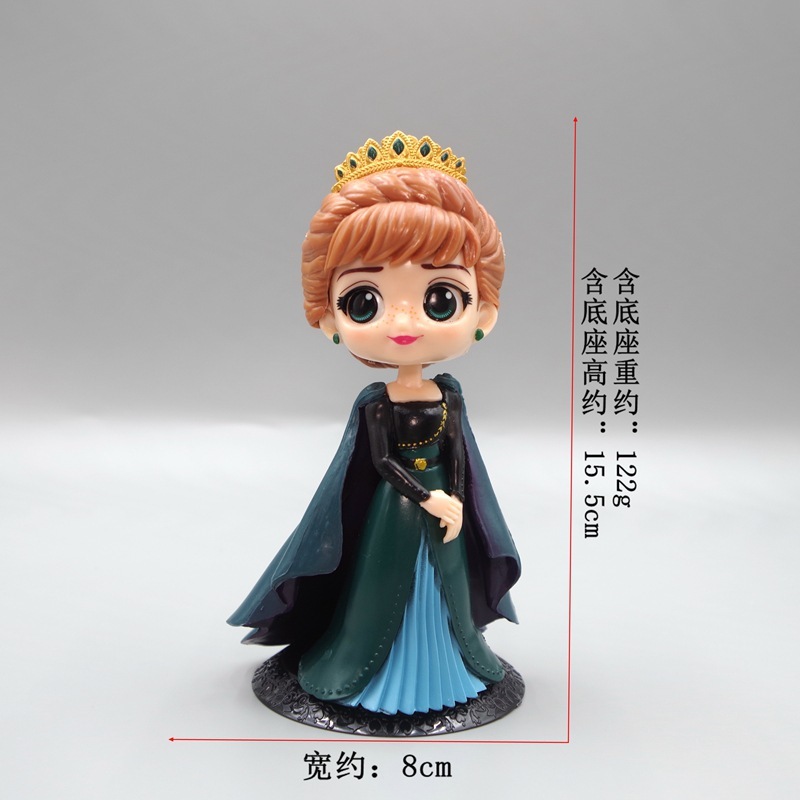DISNEY 1 Mô Hình Công Chúa elsa anna 15.5cm Trang Trí Bánh Kem