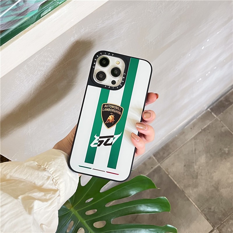 LAMBORGHINI Casetifg Ốp Điện Thoại Tráng Gương Họa Tiết Cá Heo Cho iphone 15 pro max 14 13 pro 12 11 pro max