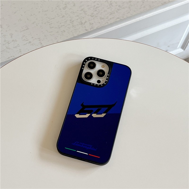 LAMBORGHINI Casetifg Ốp Điện Thoại Tráng Gương Họa Tiết Cá Heo Cho iphone 15 pro max 14 13 pro 12 11 pro max