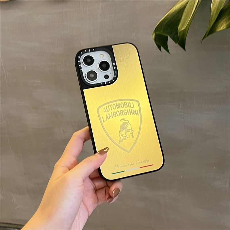 LAMBORGHINI Casetifg Ốp Điện Thoại Tráng Gương Họa Tiết Cá Heo Cho iphone 15 pro max 14 13 pro 12 11 pro max