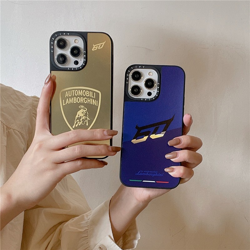 LAMBORGHINI Casetifg Ốp Điện Thoại Tráng Gương Họa Tiết Cá Heo Cho iphone 15 pro max 14 13 pro 12 11 pro max