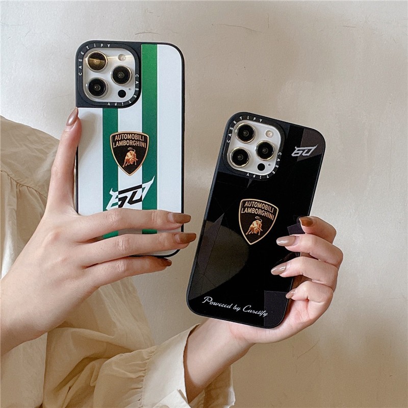 LAMBORGHINI Casetifg Ốp Điện Thoại Tráng Gương Họa Tiết Cá Heo Cho iphone 15 pro max 14 13 pro 12 11 pro max