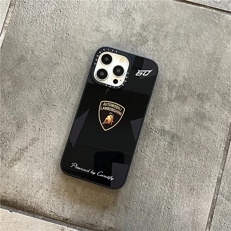 LAMBORGHINI Casetifg Ốp Điện Thoại Tráng Gương Họa Tiết Cá Heo Cho iphone 15 pro max 14 13 pro 12 11 pro max