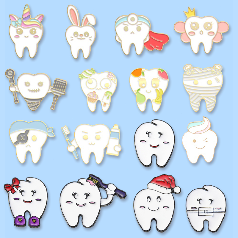 Ghim Cài Áo Kim Loại Hình Bàn Chải Đánh Răng Hoạt Hình Dễ Thương