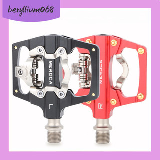 Bàn đạp xe đạp meroca 2 mặt nền tảng đa năng cho spd xe kín clipless với cleats - beryllium068