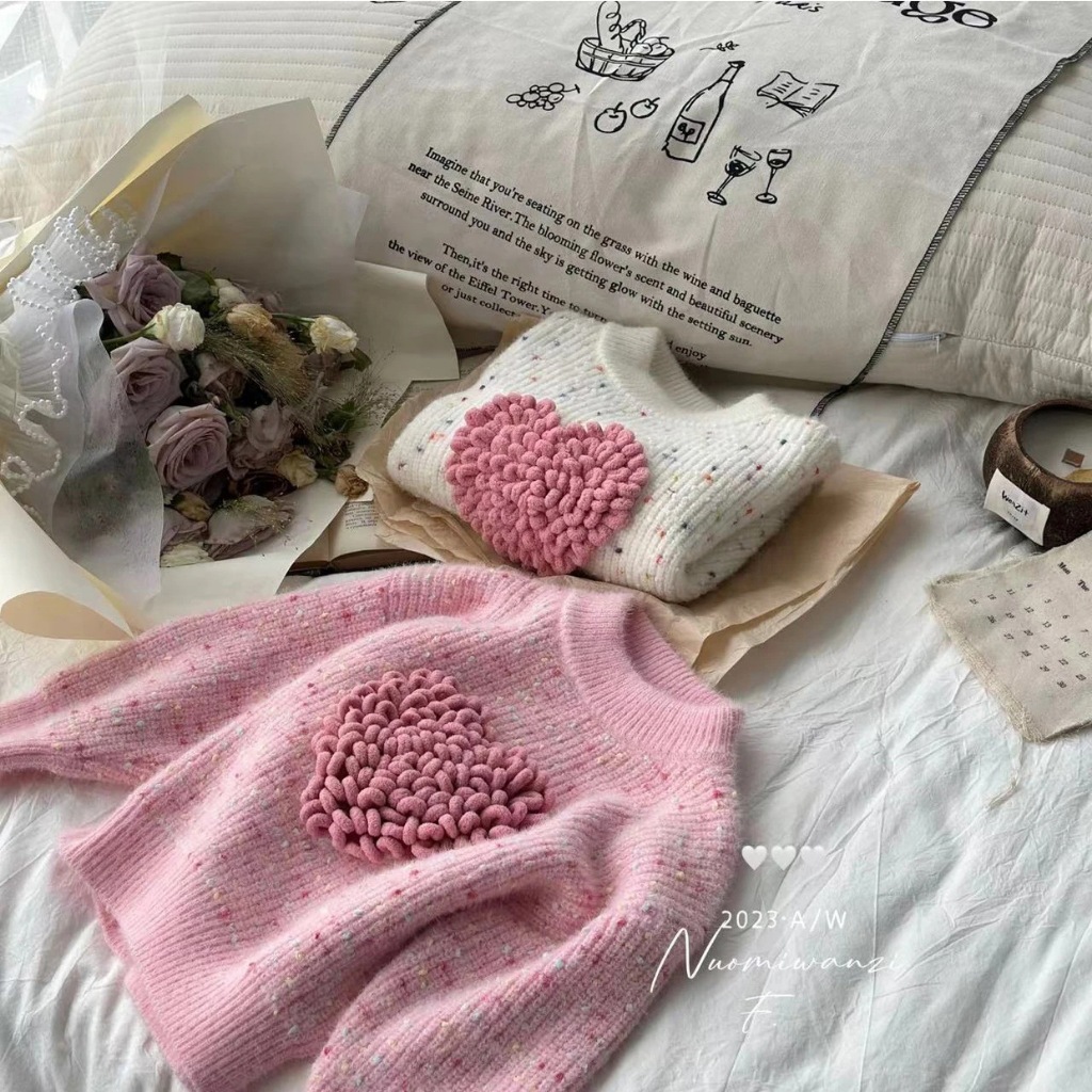 Áo sweater Dệt Kim Màu Trơn Phong Cách Hàn Quốc / Nhật Bản Thời Trang Thu Đông Hàng Mới Dành Cho Trẻ Em