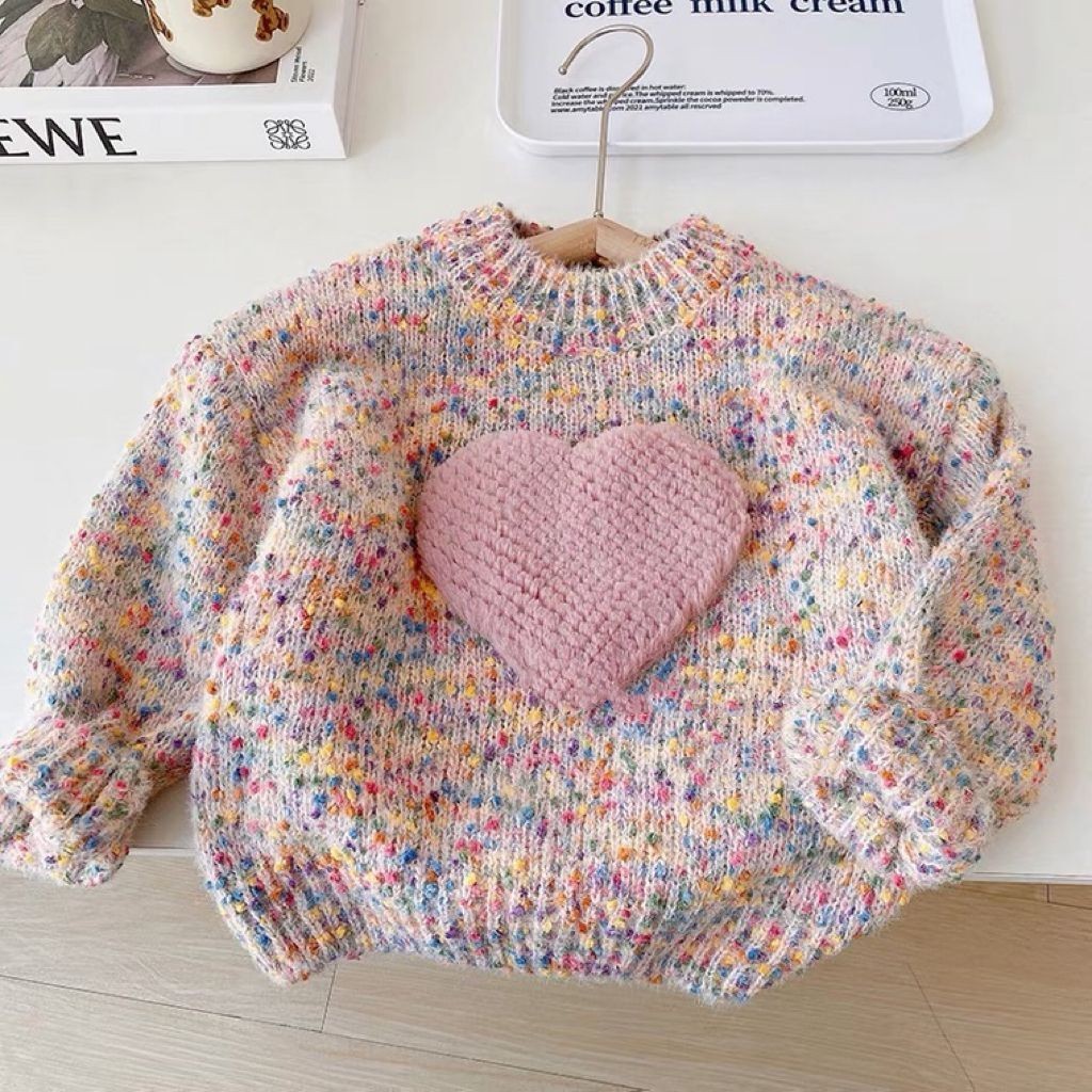 Áo sweater Dệt Kim Màu Trơn Phong Cách Hàn Quốc / Nhật Bản Thời Trang Thu Đông Hàng Mới Dành Cho Trẻ Em