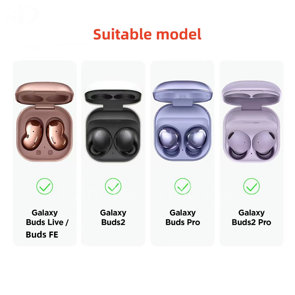 Vỏ Bảo Vệ Hộp Sạc Tai nghe không dây samsung galaxy buds 2 pro / buds pro / buds 2 / buds live Bằng silicone Mềm
