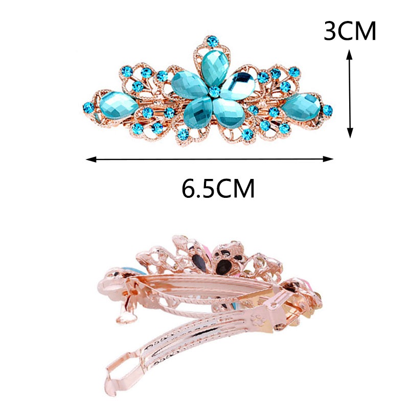 Kẹp Tóc Hình Hoa Đính Đá Pha Lê 6cm Phong Cách Hàn Quốc Dễ Phối Đồ Thời Trang Cho Nữ