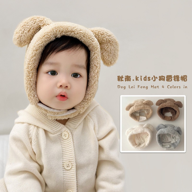 Mũ Len Dày Dặn Bảo Vệ Tai Chống Gió Mùa Đông Cho Bé