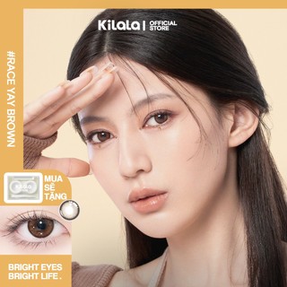 Kính áp tròng Kilala màu nâu Race Yay Brown lens cận 6 tháng DIA 14.2mm có độ (0-8) 1 cặp