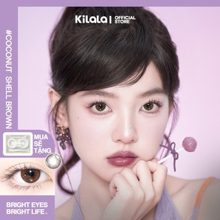 Kính áp tròng Kilala màu nâu Coconut Shell Brown lens cận 6 tháng DIA 14.2mm có độ (0-8) 1 cặp