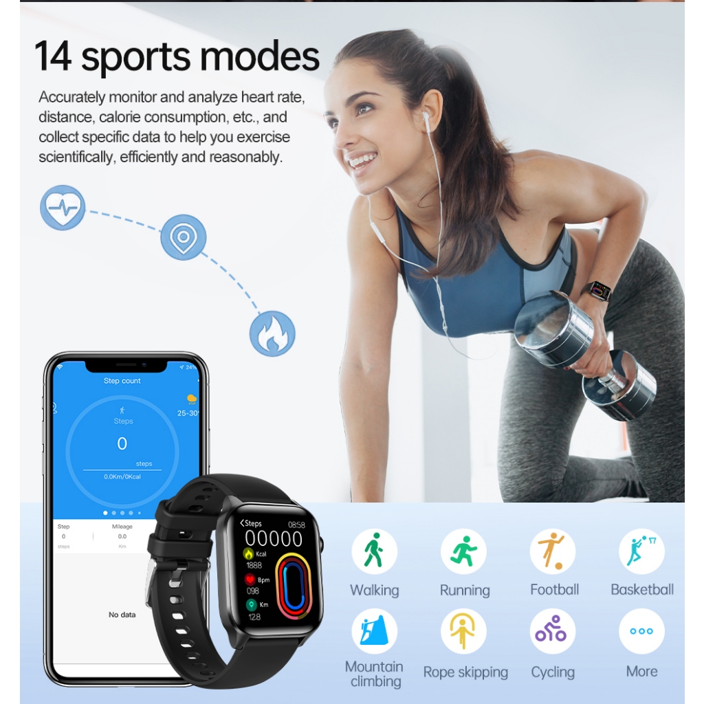 Đồng Hồ Thông Minh Chống Thấm Nước Màn Hình Cảm Ứng Cho Nam Nữ