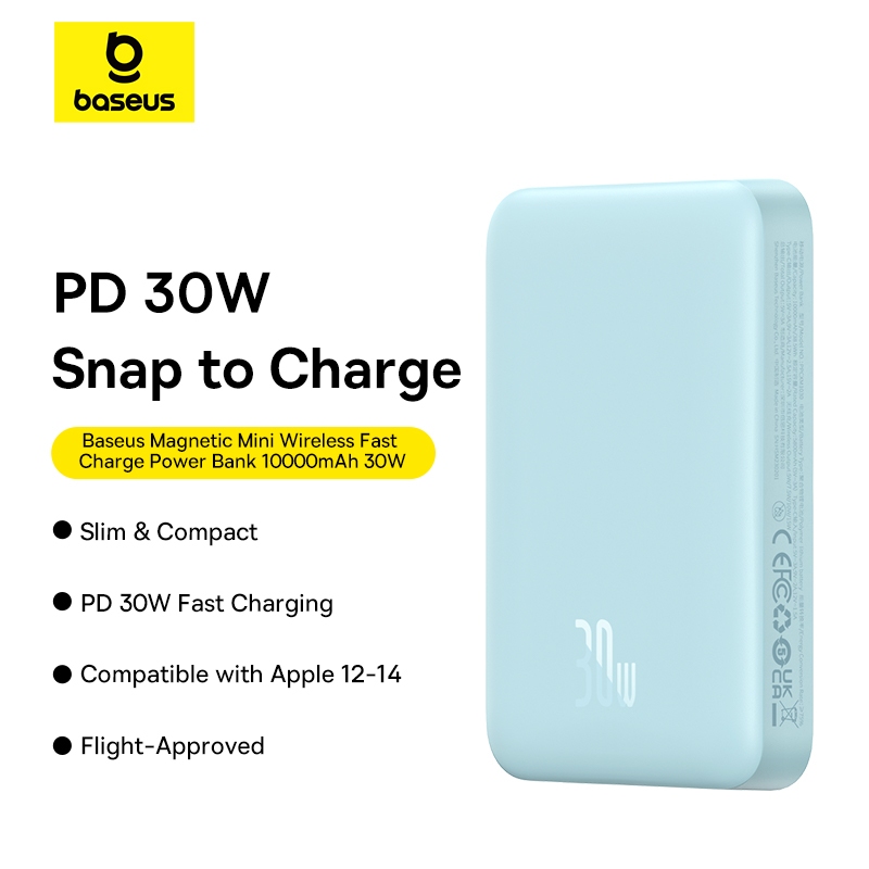 Baseus Pin Sạc Dự Phòng magsafe 10000mah 30w pd Cho iphone 15 14 13 pro max