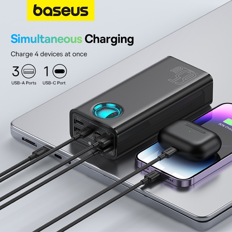Baseus Pin Sạc Dự Phòng 65w 26800mah pd Hiển Thị Màn Hình Kỹ Thuật Số Cho Điện Thoại / Máy Tính Bảng / laptop | BigBuy360 - bigbuy360.vn