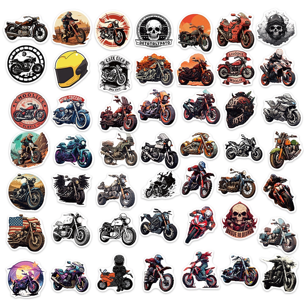 1 / 50 Miếng Dán JDM Chống Nước Trang Trí Xe Đạp, Ván Trượt, Xe Máy