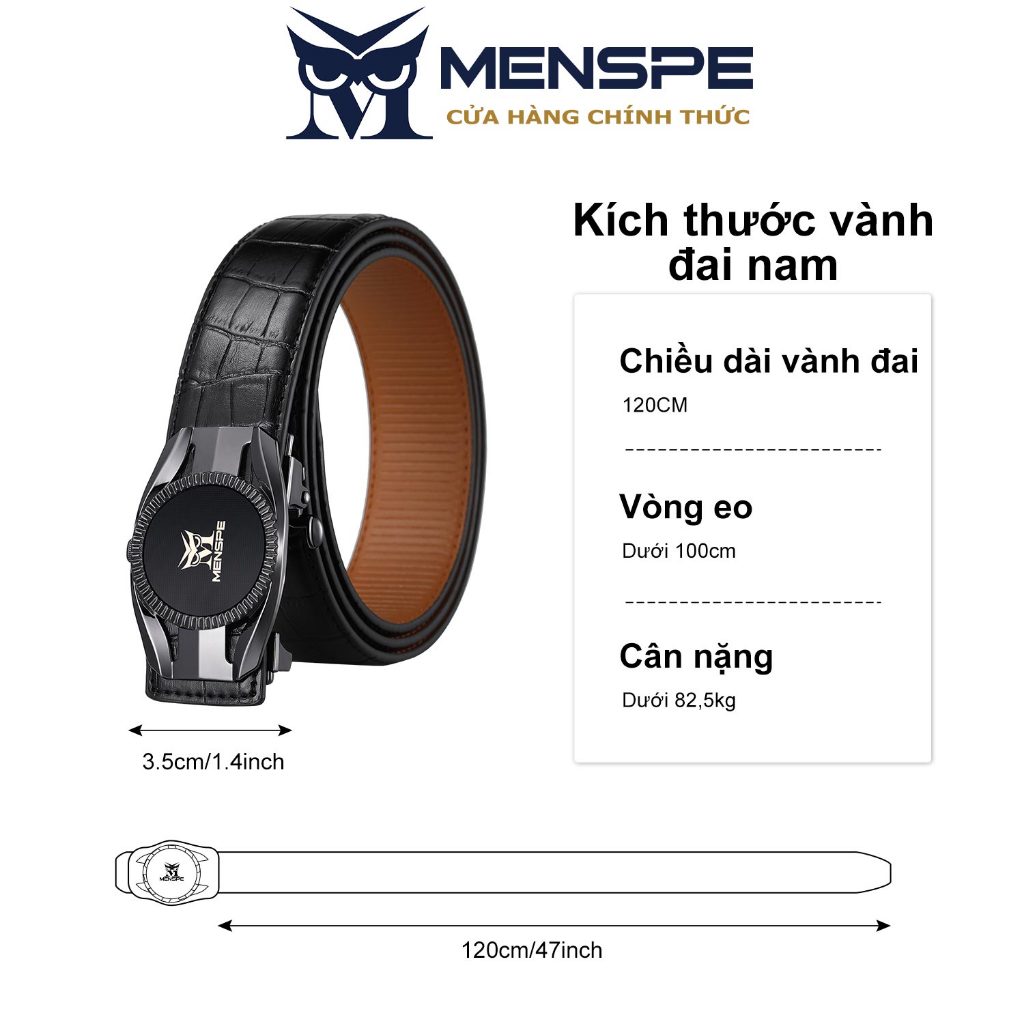Thắt lưng da nam MENSPE thời trang chất lượng cao