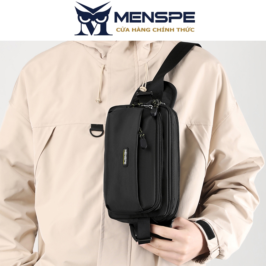 Túi đeo chéo ngực MENSPE chống thấm nước phong cách đường phố cá tính cho nam