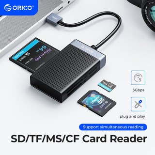ORICO Đầu đọc thẻ nhớ SD/TF/MS/CF 5Gbps 4 trong 1 USB 3.0 có đầu đọc thẻ C/Type C cho điện thoại/Laptop/Android(CL4D)