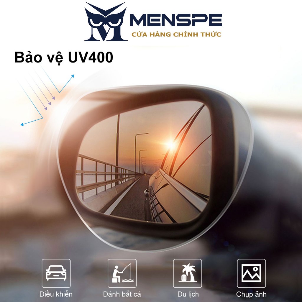 Kính mát phân cực MENSPE chống tia UV có thể gập lại khi lái xe câu cá cho nam