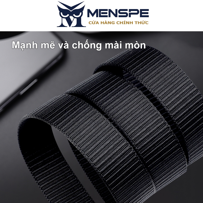 Thắt lưng nylon MENSPE khóa cài tháo lắp nhanh phong cách quân đội cho nam