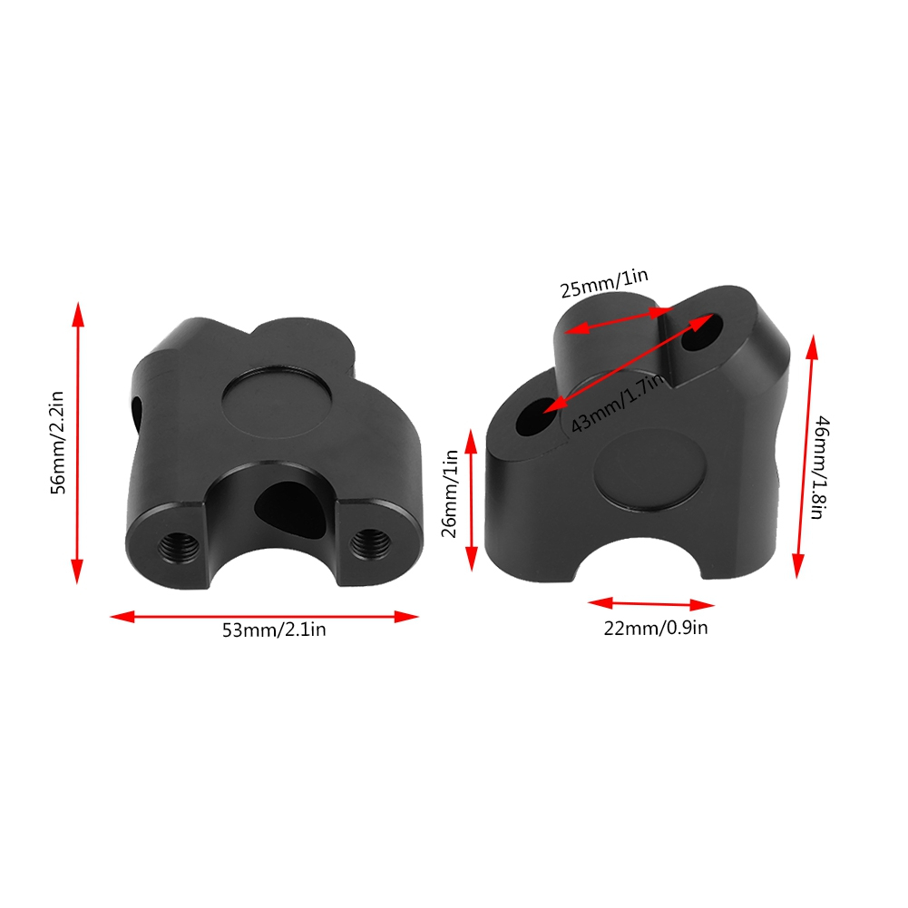 Thonglor Thanh tay lái xe máy đa năng 22mm Nâng Kẹp lưng Di chuyển bộ đổi gắn kết ride 2 u